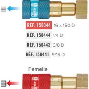 Embout femelle ISOCOUPLE pour détendeur Ox/Gaz Le Lorrain
