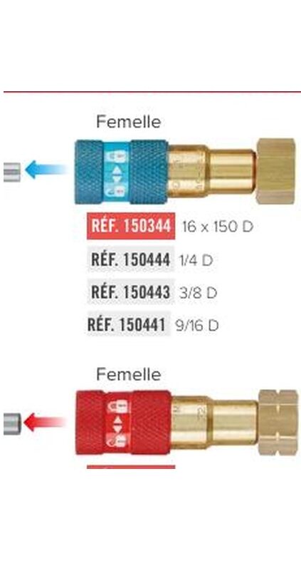 Embout femelle ISOCOUPLE pour détendeur Ox/Gaz Le Lorrain