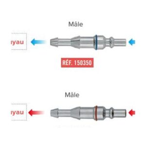 Embout mâle ISOCOUPLE pour tuyau Ox/Gaz Le Lorrain