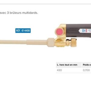 Chalumeau chauffeur-braseur S1 Ox/Propane Le Lorrain