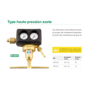 Détendeur haute pression Azote 210 bar sortie 1/4 NPT femelle Le Lorrain