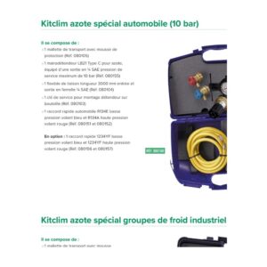 Kitclim Azote automobile 10 bar Le Lorrain